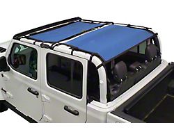 Dirty Dog 4x4 Front and Rear Seat Sun Screen; Blue (20-22 Jeep Gladiator JT)