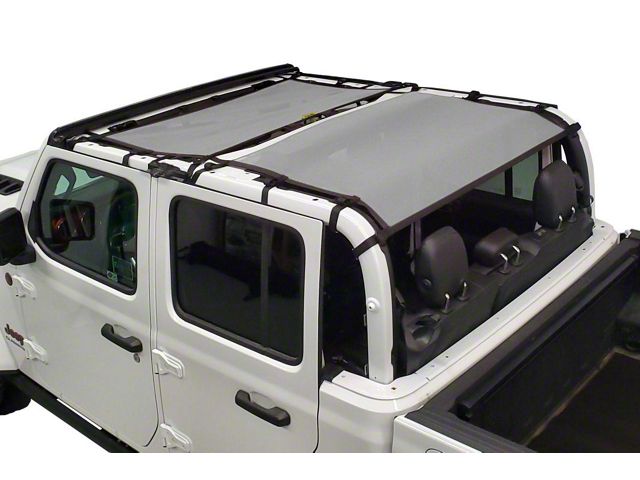 Dirty Dog 4x4 Front and Rear Seat Sun Screen; Gray (20-23 Jeep Gladiator JT)