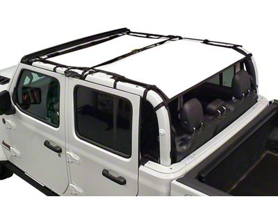 Dirty Dog 4x4 Front and Rear Seat Sun Screen; White (20-23 Jeep Gladiator JT)