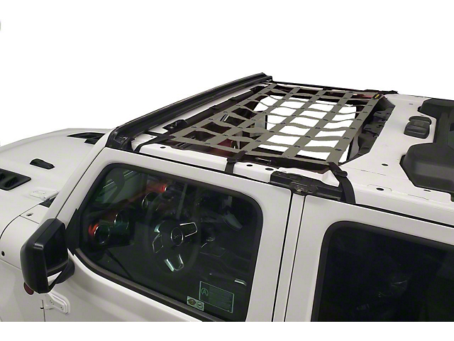 Dirty Dog 4x4 Front Seat Netting; Gray (20-22 Jeep Gladiator JT)