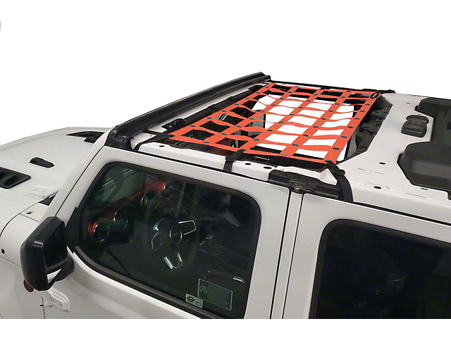 Dirty Dog 4x4 Front Seat Netting; Orange (20-22 Jeep Gladiator JT)