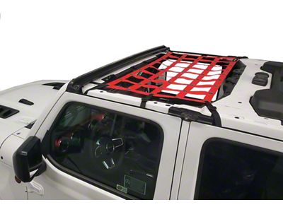 Dirty Dog 4x4 Front Seat Netting; Red (20-23 Jeep Gladiator JT)