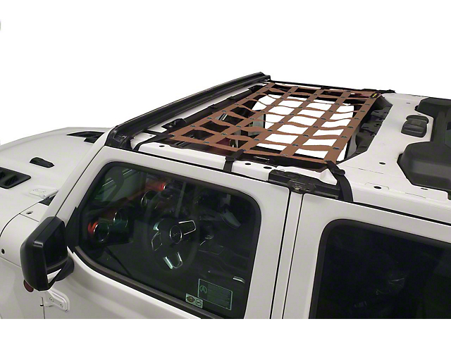 Dirty Dog 4x4 Front Seat Netting; Sand (20-22 Jeep Gladiator JT)