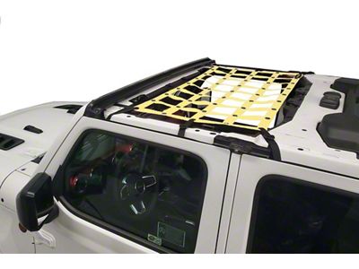 Dirty Dog 4x4 Front Seat Netting; Yellow (20-23 Jeep Gladiator JT)