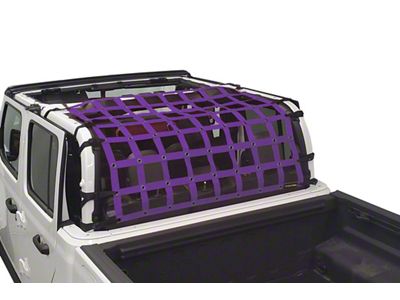 Dirty Dog 4x4 Rear Seat Netting; Purple (20-24 Jeep Gladiator JT)