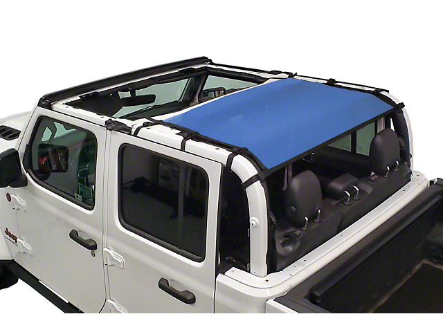Dirty Dog 4x4 Rear Seat Sun Screen; Blue (20-22 Jeep Gladiator JT)
