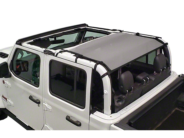 Dirty Dog 4x4 Rear Seat Sun Screen; Gray (20-22 Jeep Gladiator JT)