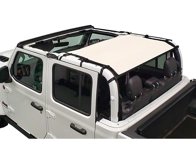 Dirty Dog 4x4 Rear Seat Sun Screen; Sand (20-22 Jeep Gladiator JT)