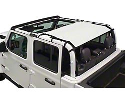 Dirty Dog 4x4 Rear Seat Sun Screen; White (20-22 Jeep Gladiator JT)