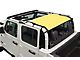 Dirty Dog 4x4 Rear Seat Sun Screen; Yellow (20-23 Jeep Gladiator JT)