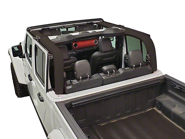 Dirty Dog 4x4 Replacement Roll Bar Cover; Black (20-22 Jeep Gladiator JT w/ Hard Top)
