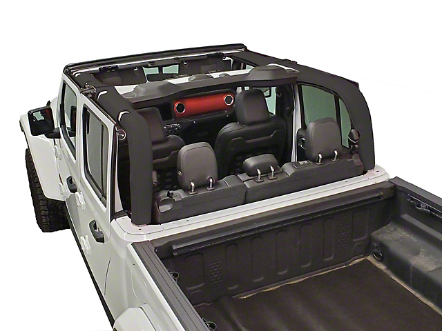 Dirty Dog 4x4 Replacement Roll Bar Cover; Black (20-22 Jeep Gladiator JT w/ Soft Top)