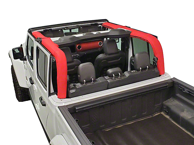 Dirty Dog 4x4 Replacement Roll Bar Cover; Red (20-22 Jeep Gladiator JT w/ Hard Top)