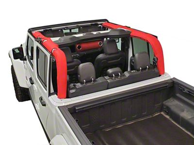 Dirty Dog 4x4 Replacement Roll Bar Cover; Red (20-23 Jeep Gladiator JT w/ Soft Top)