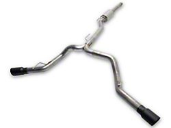 Jeep Licensed by RedRock Dual Exhaust System with Black Tips; Side Exit (20-26 3.6L Jeep Gladiator JT)