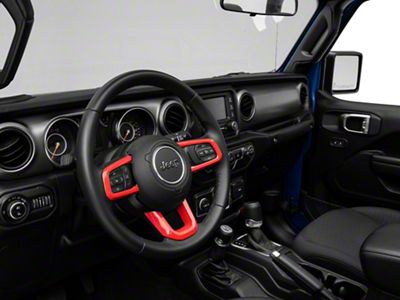 RedRock Steering Wheel Trim; Red (20-23 Jeep Gladiator JT)