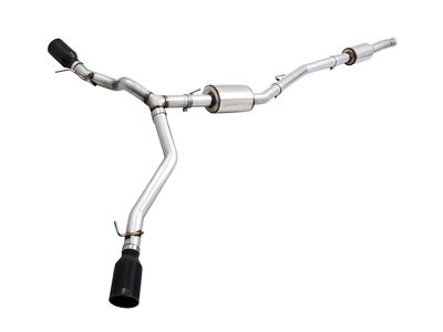AWE Tread Edition Dual Exhaust System with Black Diamond Tips; Side Exit (20-24 3.6L Jeep Gladiator JT)