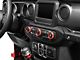 RedRock Billet Aluminum HVAC and Radio Control Knob Trim Ring Set; Red (20-24 Jeep Gladiator JT)