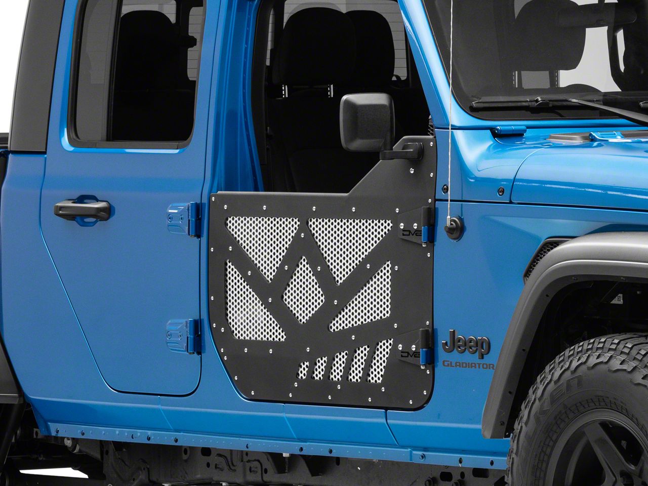 DV8 Offroad Jeep Gladiator Half Doors with Aluminum Mesh; Front HDJL ...