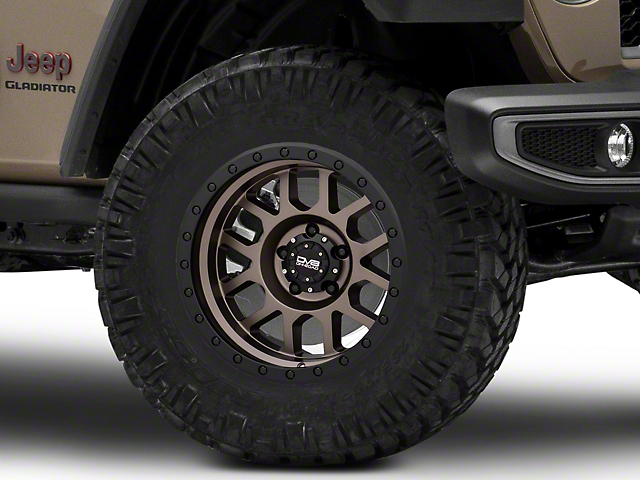 DV8 Offroad 883 Simulated Beadlock Matte Bronze Wheel; 17x9 (20-22 Jeep Gladiator JT)