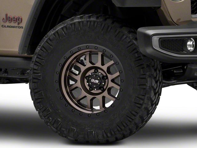 DV8 Offroad 883 Simulated Beadlock Matte Bronze Wheel; 17x9 (20-24 Jeep Gladiator JT)