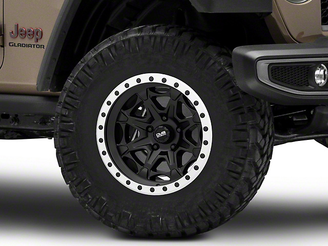 DV8 Offroad 886 Simulated Beadlock Matte Black Wheel; 17x9 (20-22 Jeep Gladiator JT)