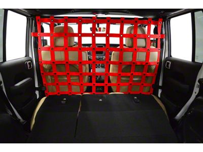 Dirty Dog 4x4 Cargo/Pet Divider; Red (20-23 Jeep Gladiator JT)