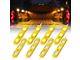 8-LED Rock Light Pod Truck Bed Lighting Kit; Amber (Universal; Some Adaptation May Be Required)