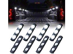 8-LED Rock Light Pod Truck Bed Lightning Kit; White (Universal; Some Adaptation May Be Required)