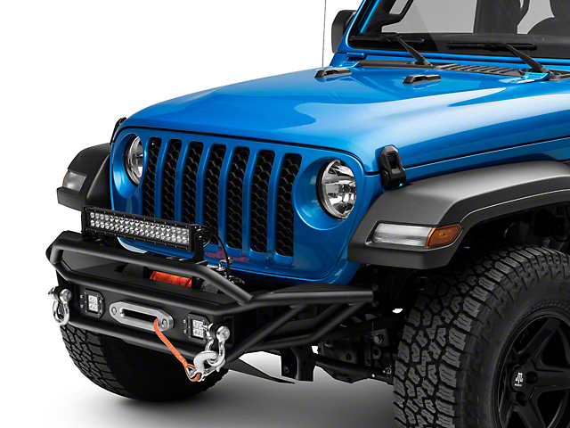Barricade Trail Runner Front Bumper with LED Fog Lights and 20-Inch Dual Row LED Light Bar (20-23 Jeep Gladiator JT)