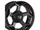 4Play 4P50 Brushed Black Wheel; 20x10 (07-18 Jeep Wrangler JK)
