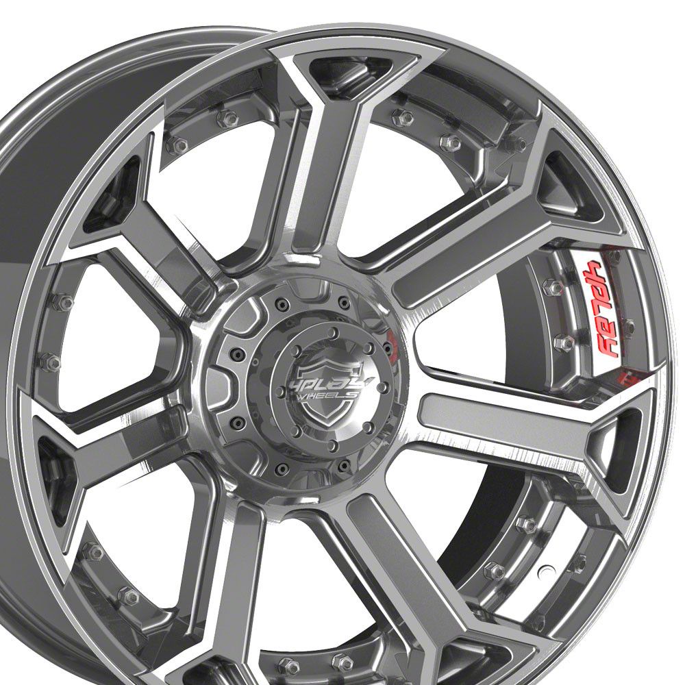 4Play Jeep Wrangler 4P70 Brushed Gunmetal Wheel; 20x10 4P70-20100-5D55 ...