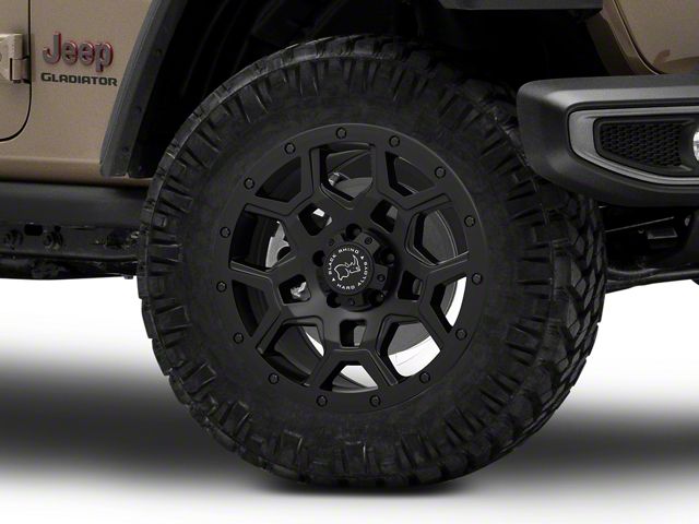 Black Rhino Overland Matte Black Wheel; 20x9.5 (20-24 Jeep Gladiator JT)