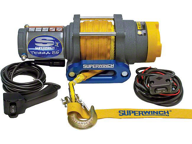 Superwinch 2,500 lb. Terra 25SR Winch with Synthetic Rope (Universal; Some Adaptation May Be Required)