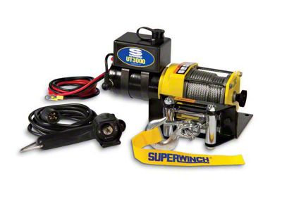 Superwinch 3,000 lb. UT3000 Winch with Steel Cable (Universal; Some Adaptation May Be Required)