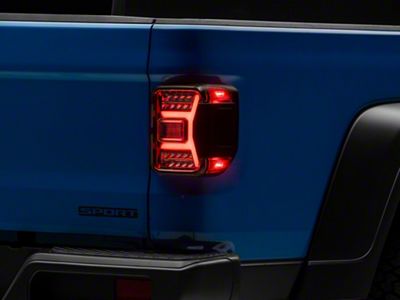 Renegade Series Sequential LED Tail Lights; Gloss Black Housing; Clear Lens (20-23 Jeep Gladiator JT w/ Factory Halogen Tail Lights)