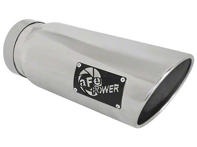 AFE 6-Inch MACH Force-XP 304 Stainless Steel Exhaust Tip; Polished (Fits 5-Inch Tailpipe)