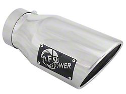 AFE 6-Inch MACH Force-XP 304 Stainless Steel Exhaust Tip; Polished; Passenger Side (Fits 4-Inch Tailpipe)