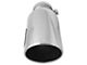 AFE MACH Force-XP 304 Stainless Steel Exhaust Tip; 6-Inch; Polished; Passenger Side (Fits 4-Inch Tailpipe)