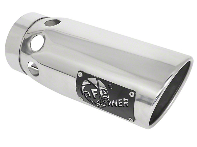 AFE 6-Inch MACH Force-XP 304 Stainless Steel Intercooled Exhaust Tip; Polished (Fits 5-Inch Tailpipe)