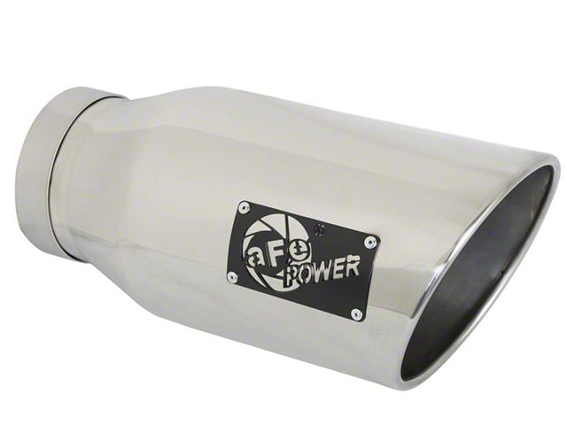 AFE MACH Force-XP 304 Stainless Steel Exhaust Tip; 7-Inch; Polished (Fits 5-Inch Tailpipe)
