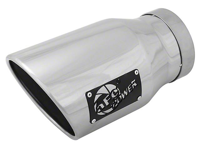 AFE 7-Inch MACH Force-XP 304 Stainless Steel Exhaust Tip; Polished; Driver Side (Fits 5-Inch Tailpipe)