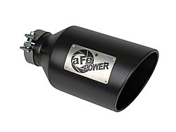 AFE 8-Inch MACH Force-XP 304 Stainless Steel Exhaust Tip; Black (Fits 4-Inch Tailpipe)