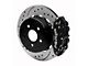 Wilwood Forged Narrow Superlite 4R Rear Big Brake Kit with 14-Inch Drilled and Slotted Rotors for OE Parking Brake; Black Calipers (20-24 Jeep Gladiator JT)