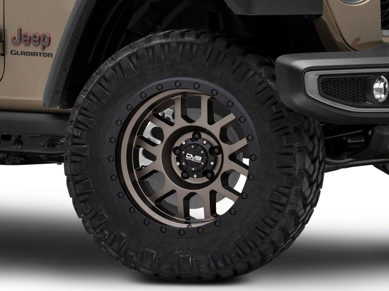 DV8 Offroad 883 Simulated Beadlock Matte Bronze Wheel; 20x9 (20-23 Jeep Gladiator JT)
