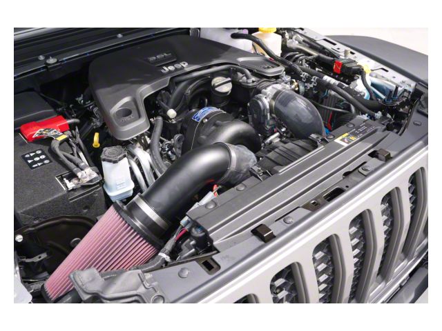 Procharger High Output Intercooled Supercharger Complete Kit with P-1SC-1; Satin Finish (20-22 3.6L Jeep Gladiator JT)