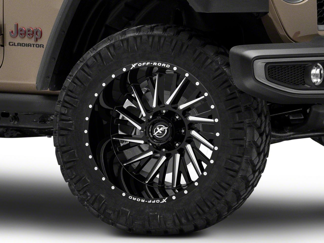 XF Offroad Jeep Gladiator XF-226 Gloss Black Milled Wheel; 22x12 XF ...