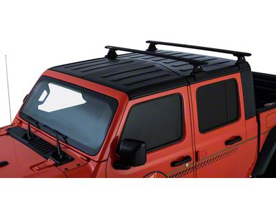 Rhino-Rack Vortex 2-Bar Backbone Roof Rack with RTL600 Legs; Black (20-23 Jeep Gladiator JT w/ Hard Top)