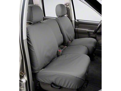 Covercraft Seat Saver Polycotton Custom Second Row Seat Cover; Gray (20-24 Jeep Gladiator JT w/ 40/60 Split Backrest Seat)
