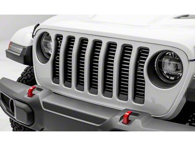 T-REX Grilles Billet Series Round Grille Insert; Silver (20-23 Jeep Gladiator JT w/o TrailCam, Excluding Sport & Mojave)